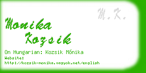monika kozsik business card